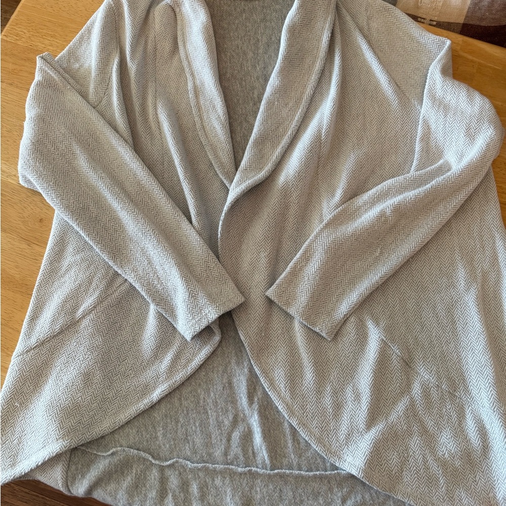 Maurices Light Gray Open Front Cardigan